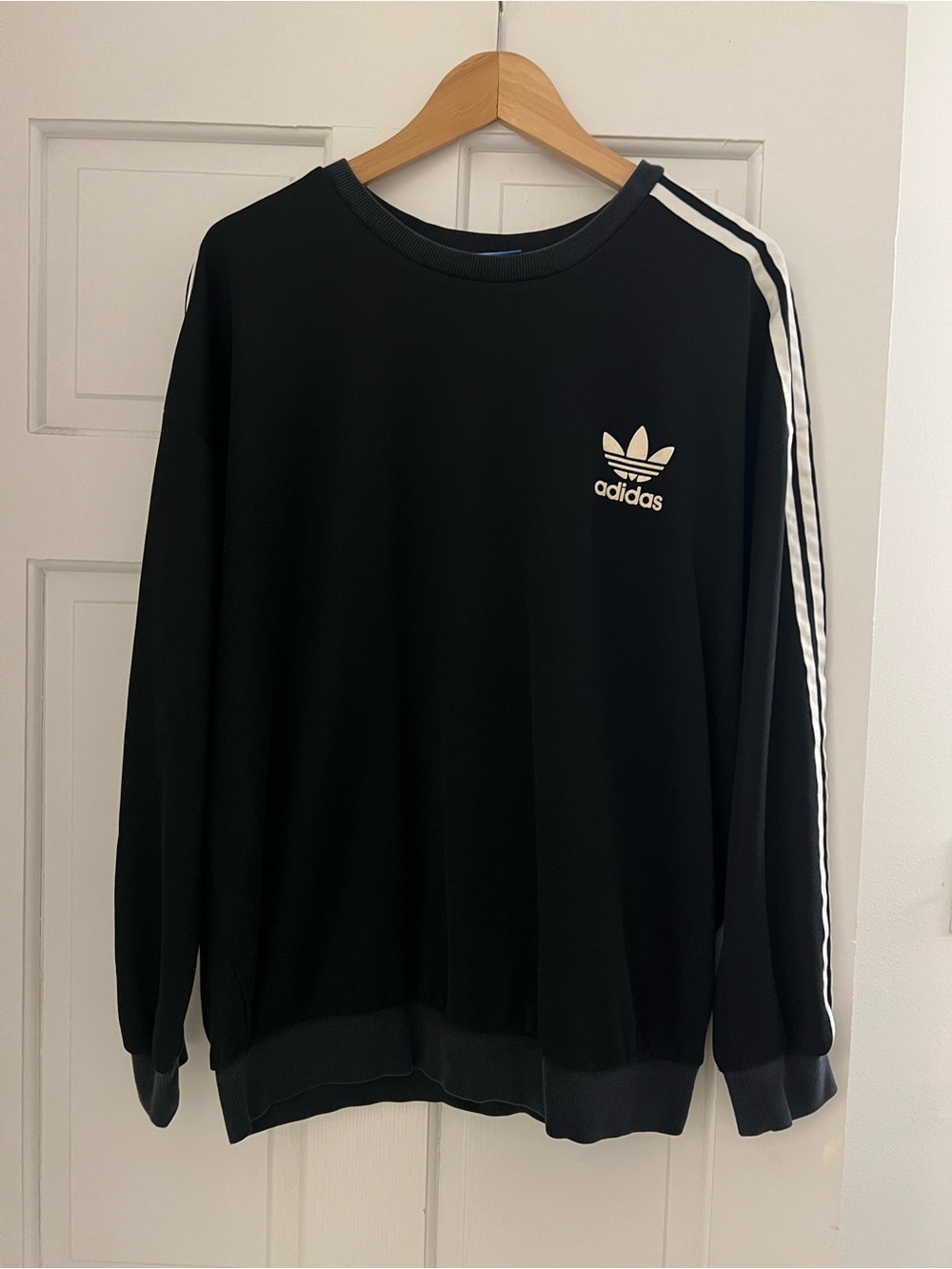 Adidas Black Trefoil Crewneck Sweatshirt